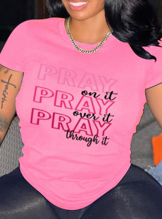 "PRAY" T-Shirt - Pink